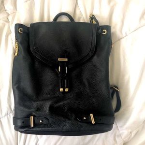 Vince Camuto Robyn Black Leather Backpack